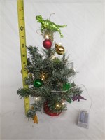 Mini Christmas Tree w/Dinosaur Ornaments &