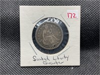 18?? SEATED LIBERTY QUARTER