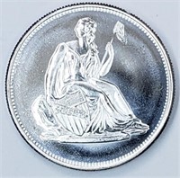 1 oz Silver Round .999 Fine - Seated Liberty