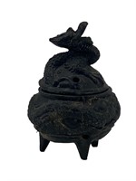 Japanese 3 Footed Pot Metal Incense Burner
