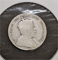 1909 Canadian Sterling Silver 10-Cent Dime Coin