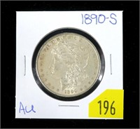 1890-S Morgan dollar, AU