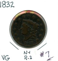 1832 Large Cent - Full Liberty, VG