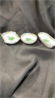 Herend Chinese Bouquet Green, Tiny tray set, hand