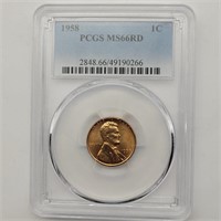 1958 PCGS MS66RD LINCOLN PENNY