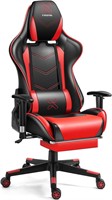 X-VOLSPORT Massage Gaming Chair with Footrest  Red
