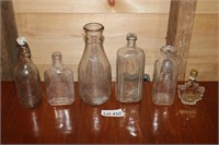 (6) Assorted Vintage Glass Bottles