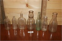 (7) Assorted Vintage Glass Bottles