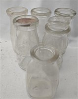 Lot of 6 vintage glass bottles