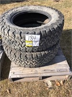 (2) BF Goodrich all terrain LT 275/65 R18 tires