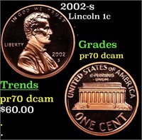 Proof 2002-s Lincoln Cent 1c Graded pr70 dcam BY S