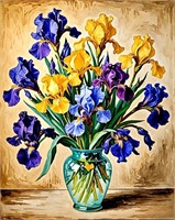 Irises In Vase 1 LTD EDT  Signed Van Gogh Limited