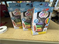 3 sets of playdoh air clay