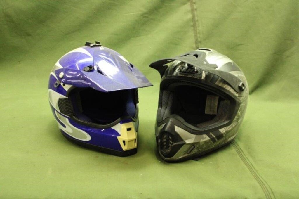 (2) Motor Cross Helmets HJC