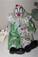 LARGE CERAMIC CLOWN WITH SOFT BODY