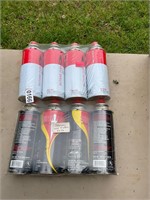 8 cans butane fuel- never used