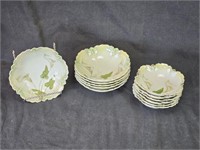 12 PC Germany Calla Lily Porcelain Bowls