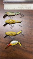 4 VINTAGE FISHING LURES