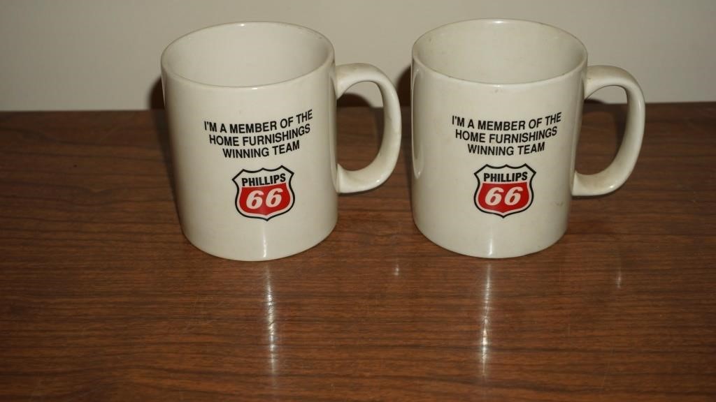 Pair of Phillips 66 Coffee Mugs