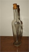 Clear Vintage Bottle with Cork Stopper
