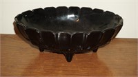 Black Amethyst Footed Fruit Bowl