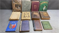 12pc Mostly 1800s Books