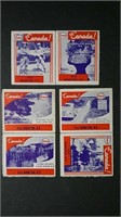 Six Vintage Stamps Esso Promotion Moncton & NB