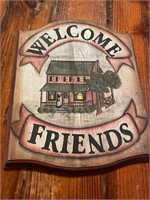 WOODEN WELCOME SIGN