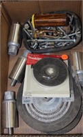 large grinding disk and misc hardware