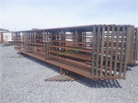 10 Unused HD Freestanding Steel Stock Panels 24'