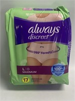 Always Discreet Adult Pull-ups Size Large 17
