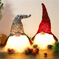 Lighted  Gnome, Handmade Sequins Hat