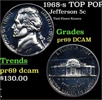 Proof 1968-s Jefferson Nickel TOP POP! 5c Graded p