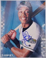 Signed Devil Rays Baseball Player Photograph