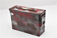 Metal Ammo Case Hand Painted Camo