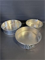 3 Spring Cake pans 9",10",11"d