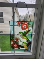 Hummingbird Stained Glass Décor