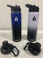 XCCME WATER BOTTLES 10IN W/LID 2PC