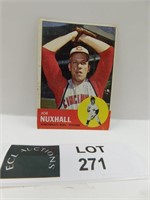 1963 TOPPS JOE NUXHALL MLB BASEBALL CARD