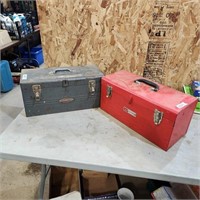 2 - Empty Metal Tool Boxes