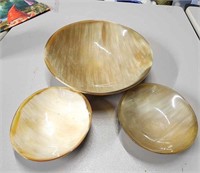 Hand finished Uganda HORN BOWLS