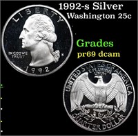 Proof 1992-s Silver Washington Quarter 25c Grades