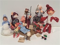 9 Annalee Christmas / Winter Themed Dolls
