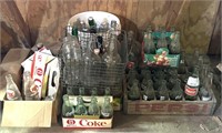 vintage pops bottles/Pepsi wood crate