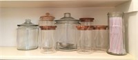 Selection of Glass Canisters and Lidded Jars