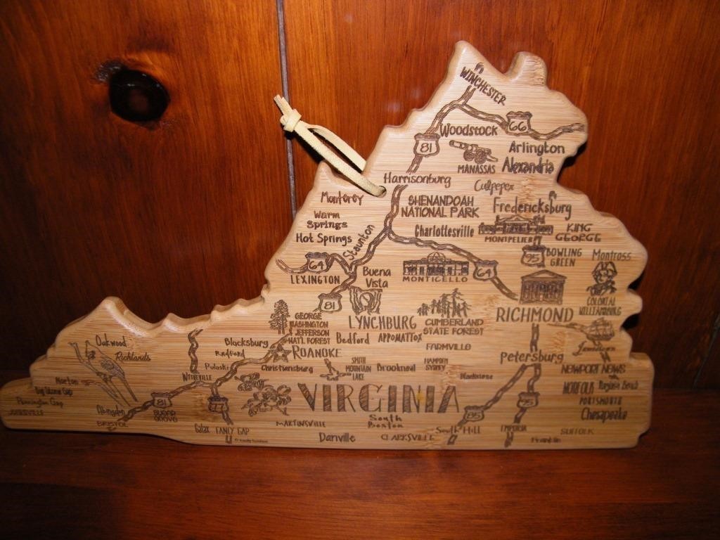 16 X 9" STATE OF VIRGINIA WOOD WALL HANGING