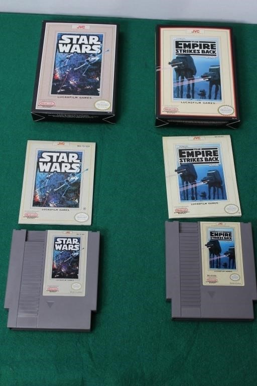 NES Games w/ Box Star Wars / Empire Strikes Back