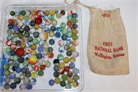 Mixed Lot of Vintage Marble in Bank Bag