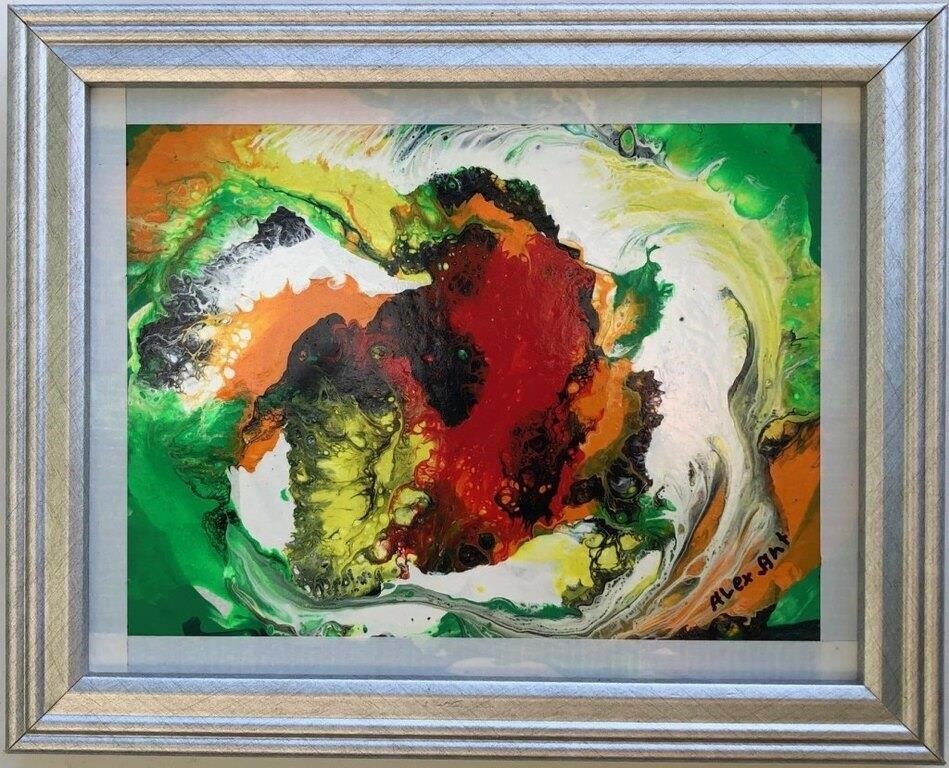“Red Planet” 10"x13" Original Painting - Antanenka