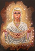 "Protection Of Virgin Mary"7,5"x5"Collectible Icon